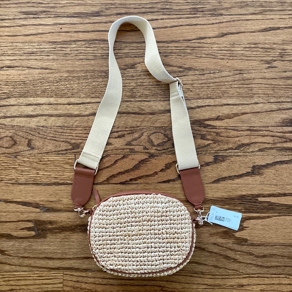 NWT & Other Stories Straw Crossbody Bag